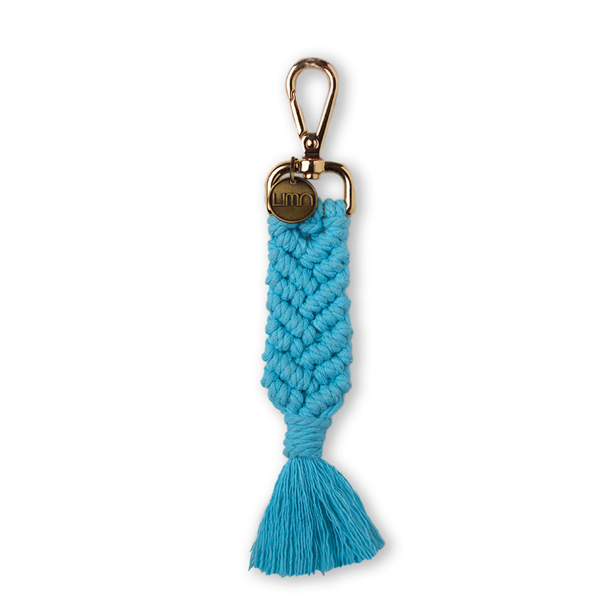 Mermaid Braid Macrame Keychain-Sea Blue